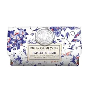 Michel Design Works Foaming Hand Soap  Paisley & Plaid (Red  White  and Blue Plaid Design) - SOAL373
