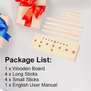 Pssopp Wooden Ribbon Bow Maker Wooden Multi Size Adjustable with Wooden Board Sticks for Christmas Bows Holiday Wreaths Crafts Decoration - Wooden Ribbon Bow Maker