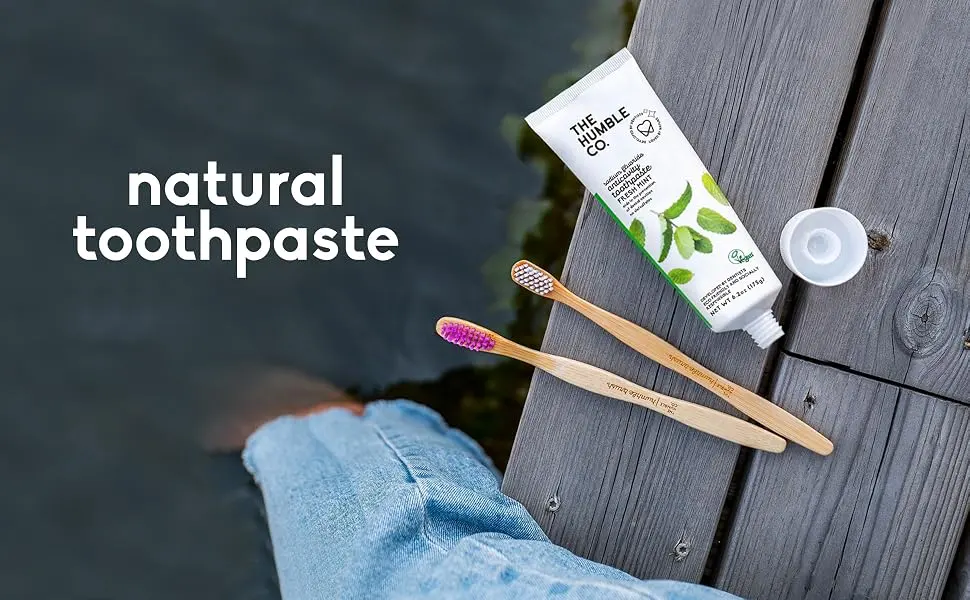 The Humble Co. Natural Toothpaste  2pk - Anticavity Toothpaste for Adults with Fluoride and Natural Ingredients  Non GMO Dentist Developed Formula (Charcoal Powder  2 Pk) - Humble co natural toothpaste