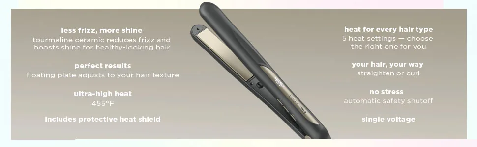 INFINITIPRO by CONAIR Tourmaline Ceramic Flat Iron  1-inch Digital Flat Iron Digital Ceramic 1-inch - remington flat iron hot tools flat iron conair flat iron conair straightener