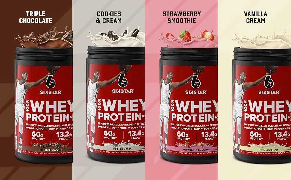 Six Star Elite Series 100% Whey Protein Plus Strawberry Smoothie 1.8lbs US Strawberry Smoothie 1.8 Pound - Unbeatable Flavor. Unbeatable Value.