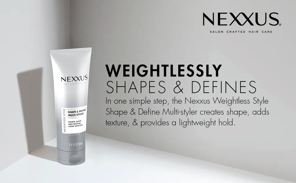Nexxus Shape and Define Multi-Styler For a Light Hold Weightless Styling Cream Shape  Define and Texture Hair Styling Cream 3.4 oz - Weightlessly shapes and defines