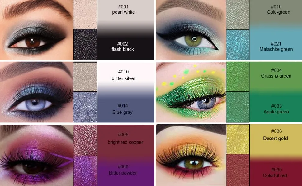 MEICOLY Red Eyeshadow Stick  12 Pcs Metallic Green Champagne Neon Eyeshadow Crayon Eye Brightener Stick Pro Waterproof & Long Lasting Shiny Rotating Eyeshadow Sticks C C eyeshadow stick - eyeshadow stick