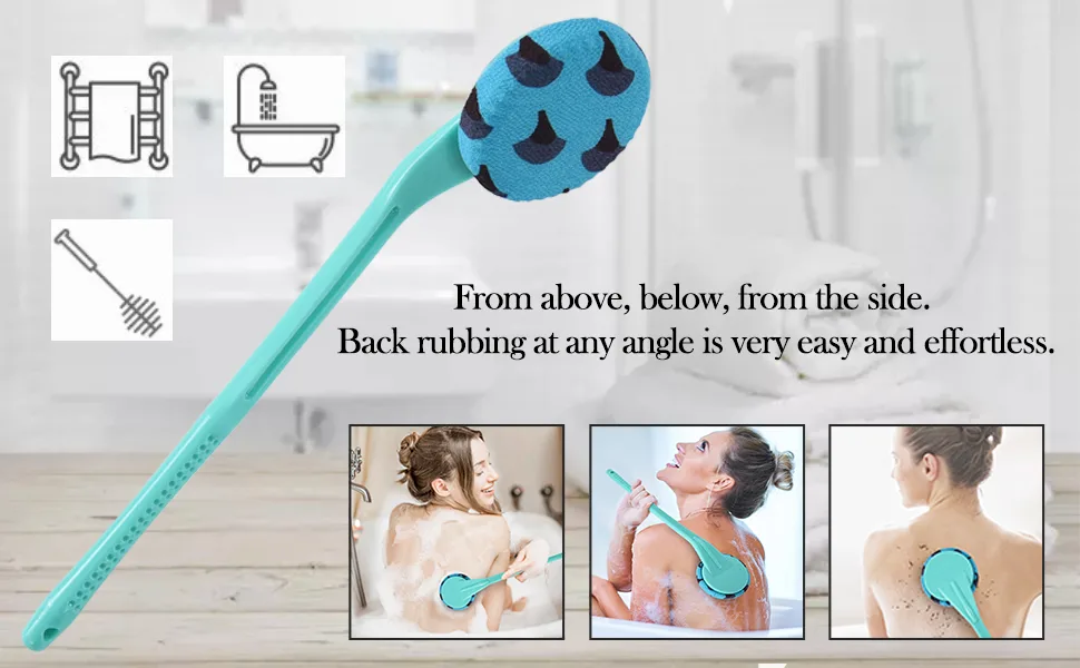 Back Scrubber for Shower  Silicone Back Brush Long Handle for Shower  Back Washer for Shower for Women Men and Seniors FD48279833 - product information 5