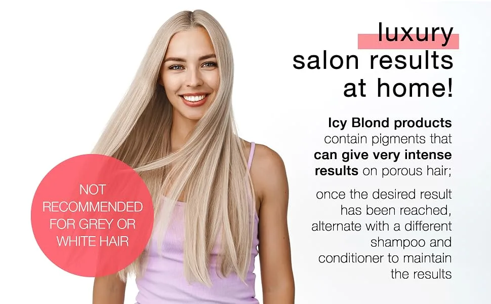 milk_shake Icy Blond Conditioner - Black Pigment Silver Conditioner for Very Light Blond and Platinum Hair  8.4 Fl Oz (250 ml) - milk_shake Icy Blond Conditioner, Black Pigment Silver Conditioner for Very Light Blond Hair
