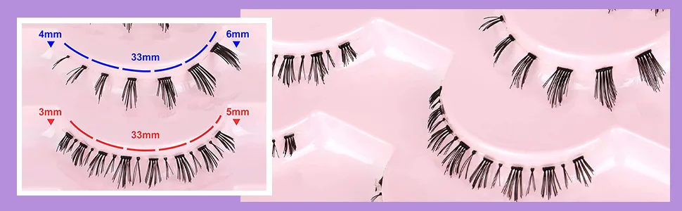 Natural Bottom Lashes Strip Eyelashes 2 Styles Lower Fake Eyelashes 10 Pairs by Yawamica - Two Styles Perfect Length