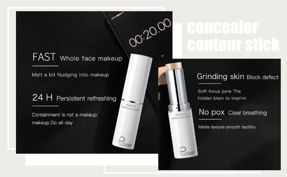 OKENTEN Concealer Stick  Concealer Makeup  1 Tube (0.28 oz)  Concealer for Dark Circles  Full Coverage Concealer  Under Eye Concealer  Solid Stick Concealer  Moisturizing Concealer Stick (11 MEDIUM(NUDES)) - product information 2