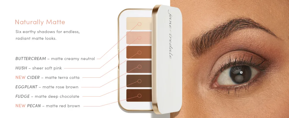 jane iredale PurePressed Eye Shadow Palette | Highly Pigmented with Minerals & Botanical Extracts | Long Lasting & Crease Resistant Formula | Safe for Sensitive Eyes Storm Chaser - Six earthy shadows for endless, radiant matte looks.