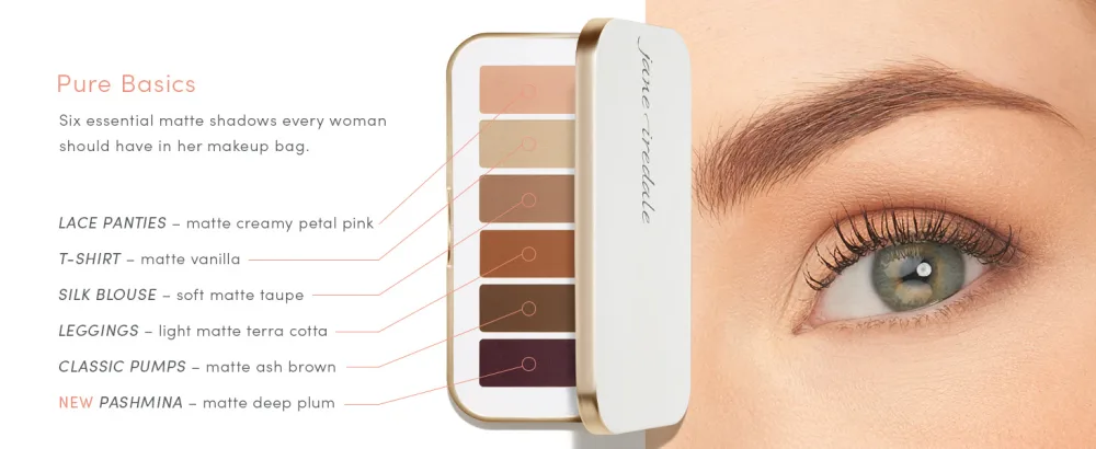 jane iredale PurePressed Eye Shadow Palette | Highly Pigmented with Minerals & Botanical Extracts | Long Lasting & Crease Resistant Formula | Safe for Sensitive Eyes Storm Chaser - Six essential matte shadows every woman should have in her makeup bag.