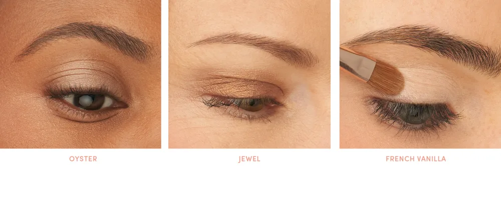 jane iredale PurePressed Eye Shadow | Highly Pigmented Mineral Based Eye Shadow | Long Lasting & Crease Resistant Formula | Safe for Sensitive Eyes Supernova - Shade Range modeled.