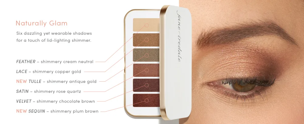 jane iredale PurePressed Eye Shadow Palette | Highly Pigmented with Minerals & Botanical Extracts | Long Lasting & Crease Resistant Formula | Safe for Sensitive Eyes Solar Flare - Naturally Glam