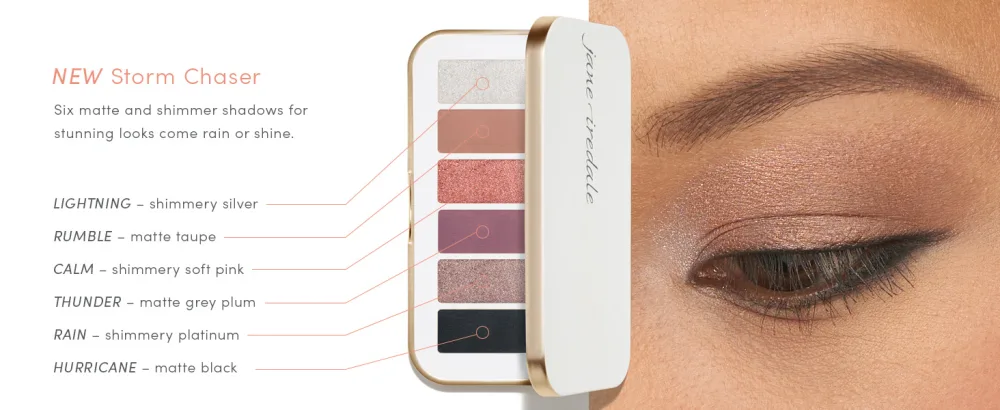 jane iredale PurePressed Eye Shadow Palette | Highly Pigmented with Minerals & Botanical Extracts | Long Lasting & Crease Resistant Formula | Safe for Sensitive Eyes Solar Flare - Six matte and shimmer shadows for stunning looks come rain or shine.