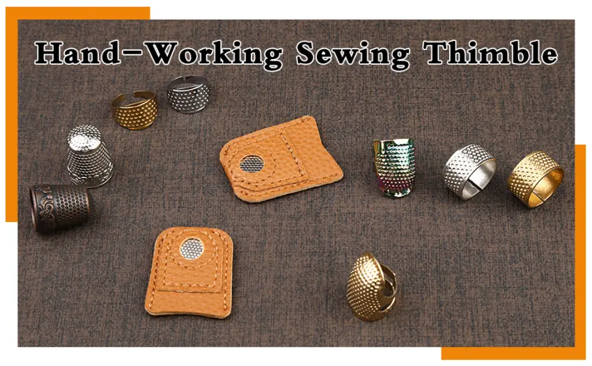 10pcs Hand-Working Sewing Thimble  Adjustable Metal Finger Shield Ring  Leather Coin Finger Protectors  Sewing Thimble Rings Cap Metal Shield for Knitting Quilting DIY Craft Tools - Sewing Thimble