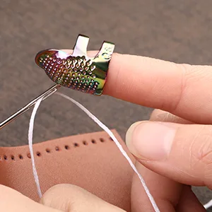 10pcs Hand-Working Sewing Thimble  Adjustable Metal Finger Shield Ring  Leather Coin Finger Protectors  Sewing Thimble Rings Cap Metal Shield for Knitting Quilting DIY Craft Tools - Sewing Thimble