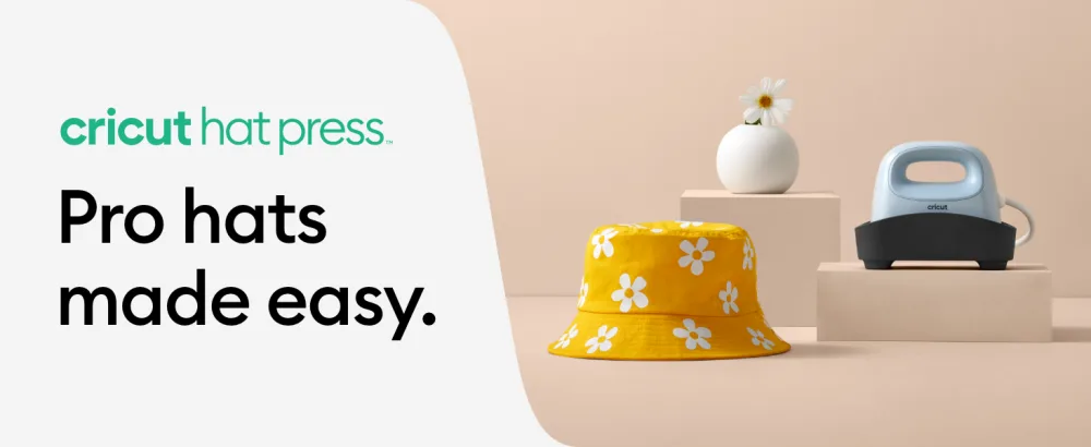 Cricut Hat Press Smart Heat Press Machine for Hats with Built-in Bluetooth  Connects to Cricut Heat App  Curved  Ceramic-Coated Heat Plate  Easy Temperature Control with Safety Base & Auto-Off Feature - Hat Press