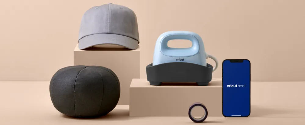 Cricut Hat Press Smart Heat Press Machine for Hats with Built-in Bluetooth  Connects to Cricut Heat App  Curved  Ceramic-Coated Heat Plate  Easy Temperature Control with Safety Base & Auto-Off Feature - Hat Press Ecosystem, blanks, infusible ink, iron, HTV