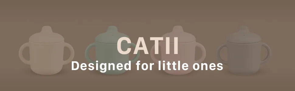 Catii Sippy Cups for Baby 6 Months+ Silicone Sippy Cups Leak Proof 5oz Microwavable Sippy Cups for 1+ year old (Gray) - silicone sippy cup for baby