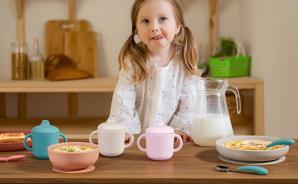 Catii Sippy Cups for Baby 6 Months+ Silicone Sippy Cups Leak Proof 5oz Microwavable Sippy Cups for 1+ year old (Gray) - silicone straw cup