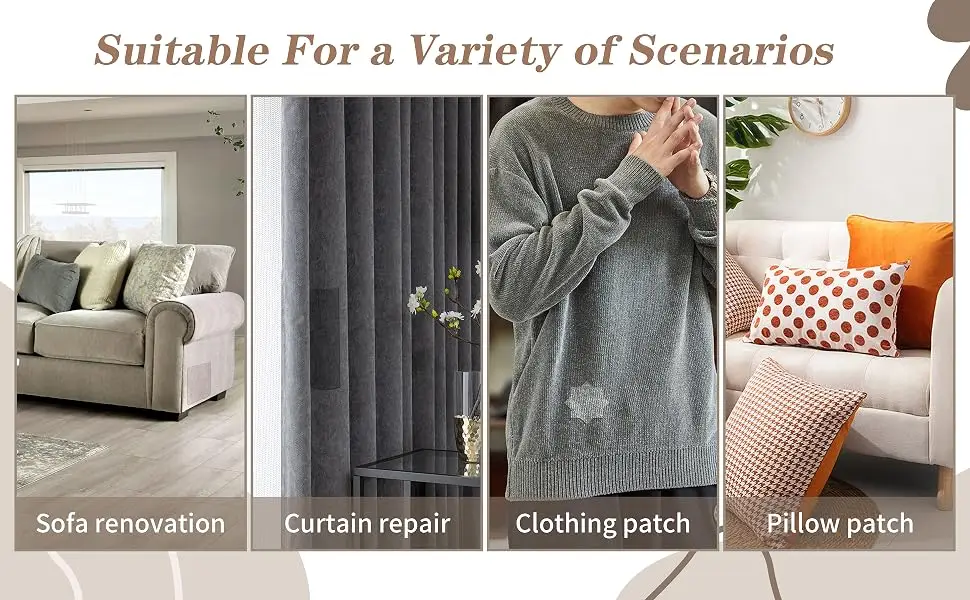 Velvet Repair Patch 8x11Sofa Fabric Repair Patch  Self-Adhesive Velvet Fabric Patch for Sofa Cushion Fabric Repair(Dark Blue) - product information 11