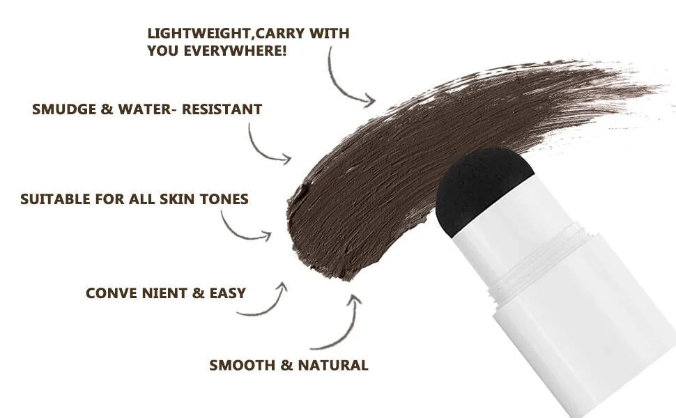 Eyebrow Stamp Stencil Kit- Eyebrow Stamp Pomade Waterproof with 2 pairs Thin Stencils 3 pairs Thick Stencils (Dark Brown) Dark Brown B - Eyebrow Stamp Stencil Kit