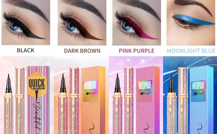 Liquid Eyeliner Soft Fine Tip Quick Drying Smudgeproof & Waterproof Eyeliner All Day Long-lasting Eye Liners for Women  1Pc Dark Brown - product information 5