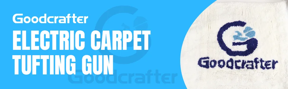 Goodcrafter Tufting Gun  2 in 1 Electric Carpet Tufting Gun with duckbill scissors  Handheld Knitting Rug Gun Kit Suitable for Beginners making custom rugs (light blue) - Tufting Gun