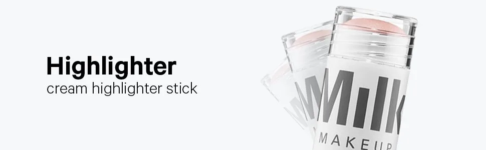 MILK Makeup Mini Highlighter Stick - Hydrating Pigmented Cream  Radiant - Vegan - 0.21 Oz (TURNT - White Gold/Pink Pearl) - MILK Makeup Mini Highlighter Stick