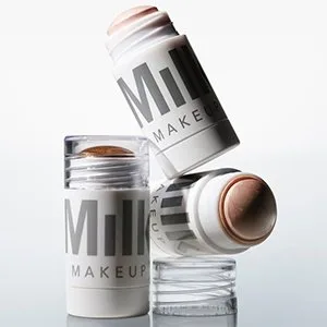 MILK Makeup Mini Highlighter Stick - Hydrating Pigmented Cream  Radiant - Vegan - 0.21 Oz (TURNT - White Gold/Pink Pearl) - MILK Makeup Mini Highlighter Stick