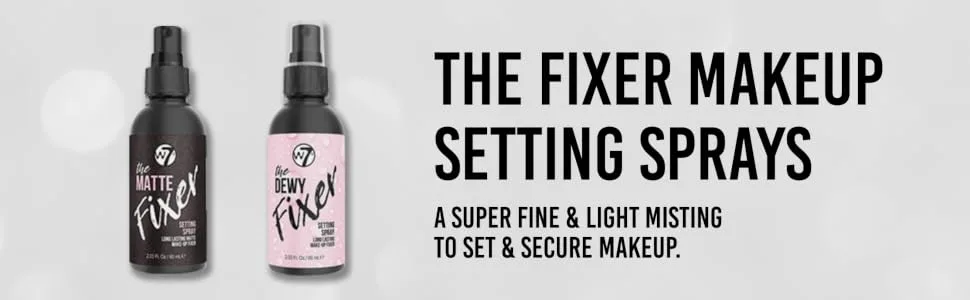 W7 The Fixer Makeup Setting Spray - Dewy Finish - Long-Lasting  Ultra-Fine Formula - Cruelty Free and Vegan - The Fixer 1