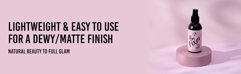 W7 The Fixer Makeup Setting Spray - Dewy Finish - Long-Lasting  Ultra-Fine Formula - Cruelty Free and Vegan - The Fixer 2