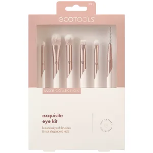 EcoTools Luxe Exquisite Eye Makeup Brush Kit  For Eyeshadow  Eyeliner  & Brow Makeup  Professional Eye Brush Set  Eco-Friendly Makeup Tools  Cruelty Free & Vegan  6 Piece Set - image