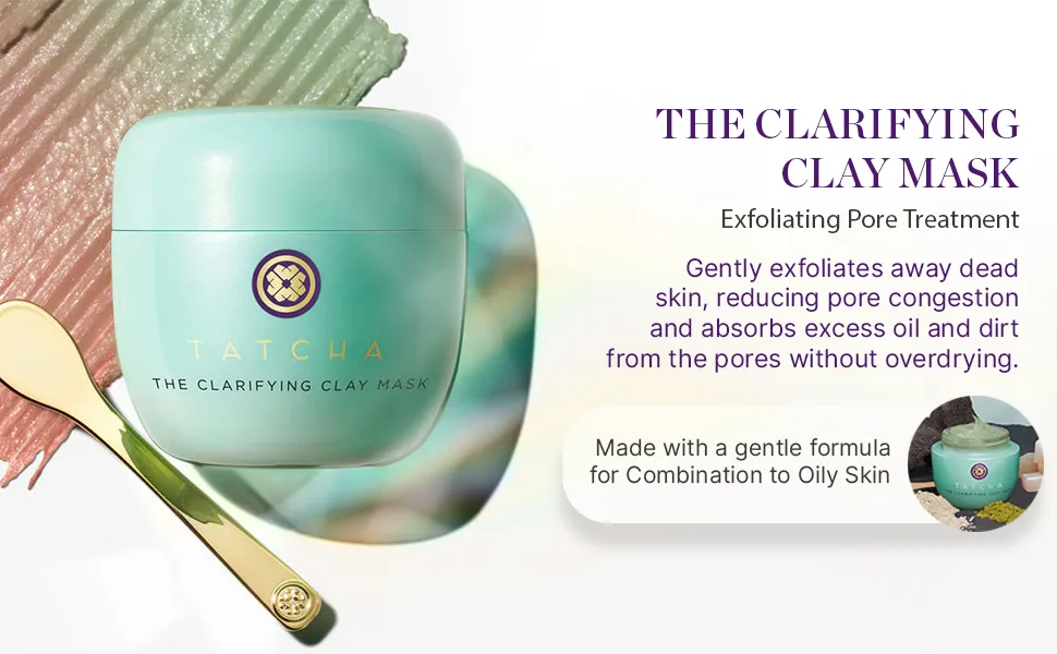 Tatcha The Clarifying Clay Mask | Exfoliating Pore Treatment Creates a Warming Sensation To Open & Purify Pores  50 ml | 1.7 oz - clarifying clay mask