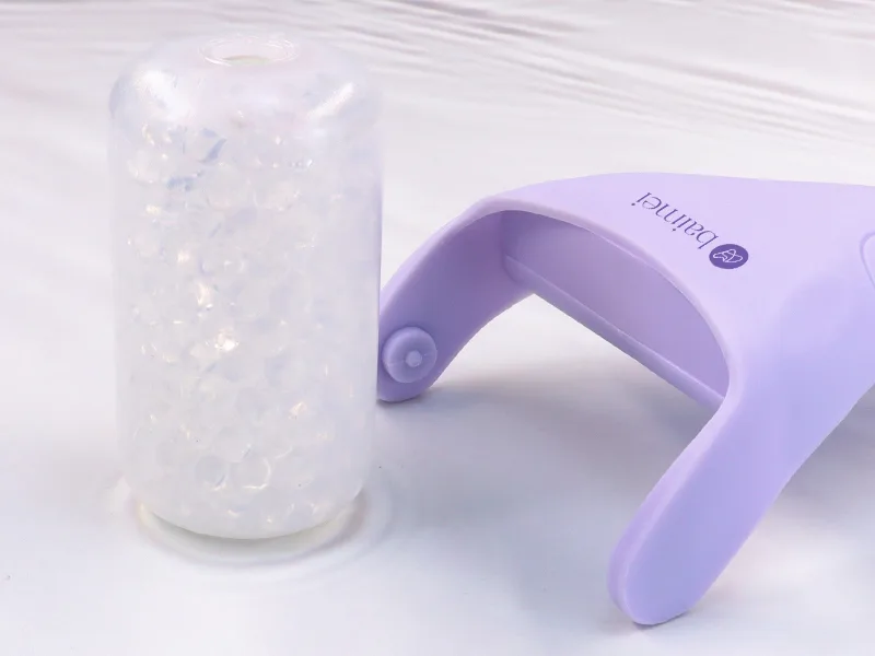 BAIMEI Ice Roller for Face and Gua Sha Facial Tools  Ice Face Roller Reduces Puffiness Migraine Pain Relief-Purple - detachable ice roller head