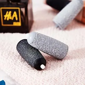 LULUKO Replacement Rollers Compatible with Finishing Touch Flawless Pedi Electric Tool File Include a Cleaning Brush 6PCs Regular Coarse - flawless callus remover