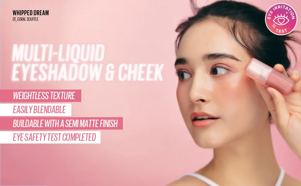 Kaja Multi-purpose Liquid Eyeshadow & Blush - Whipped Dream | with Cotton Seed Oil  4 Shades  Buildable  Blendable  Airy Semi-matte Finish  03 Rose Macaron  0.17 Oz - KAJA whipped dream
