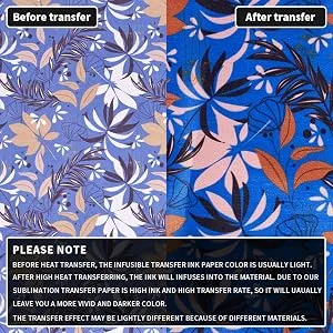 FANGZHIDI Infusible Transfer Ink Sheets 12 pcs Solid Color Bundle Pre-Printed Dyed Sublimation Paper 4.5 X 12 Iron on T-Shirt and Mug (Blue) - infusible ink
