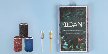 BQAN 300Pcs Nail Sanding Bands for Nail Drill  File Sanding Bands 80120240 Grits  with 2Pcs Nail Drill Bits 3/32 Inch for Manicure Pedicures - nail Sanding Bands