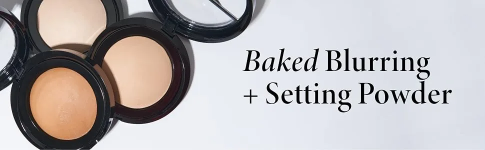 LAURA GELLER NEW YORK Baked Blurring + Setting Powder  Translucent Makeup Setting Powder For Soft-Focus Finish Minimize Fine Lines and Pores  Tan/Deep - Baked Blurring and Setting Powder