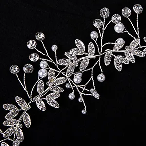 CROWN GUIDE Rhinestones Headband 20s Bridal Headpiece 1920s Flapper Accessories for Women Wedding Brides Gold - product information 4
