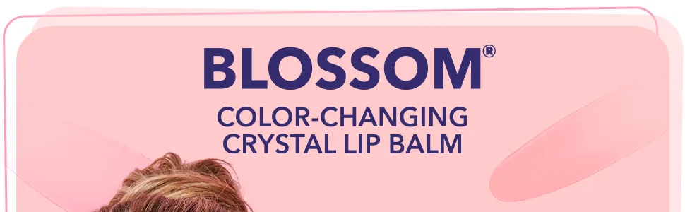 Blossom Moisturizing Color Changing Shimmering Lip Balm Sparkle Lip Stain Tint  Infused with Real Flowers  3g  Blush - color changing lip balm lip gloss blossom beauty colorchange ph technology mood lip gloss crystal