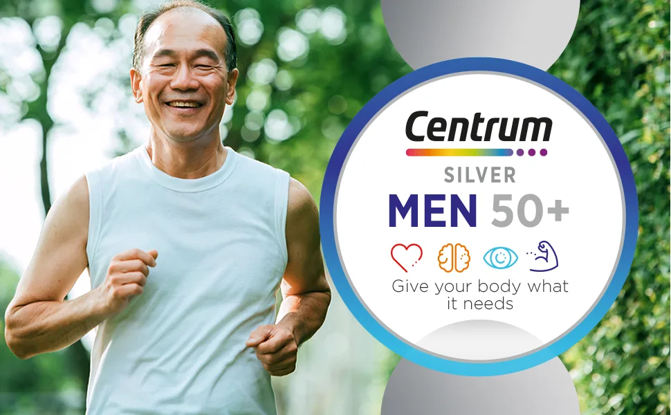 Centrum Silver Men Age 50+ Multivitamin - 200 Tablets - Centrum Tablets Silver Men 100ct