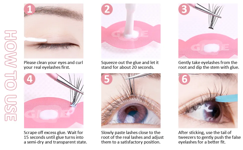 MLEN DIARY 296pcs Clusters Individual Lashes Cluster Lashes Natural Look Mixed 4 Types 5-12mm False DIY Eyelashes Extension Wispy Faux Mink Lash 296pcs 4 in 1 - product information 9