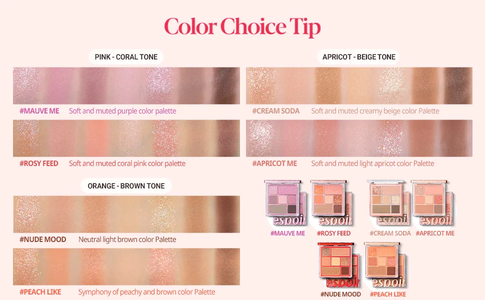 Espoir Real Eye Palette 9 Depth | Everyday Multi-Use Long-Lasting and Blendable 7 Colors Eyeshadow Palette for Eyeshadow Base and Cheeks Makeup | Warm  Cool  Neutrals | Korean Makeup - Color Choice Tip