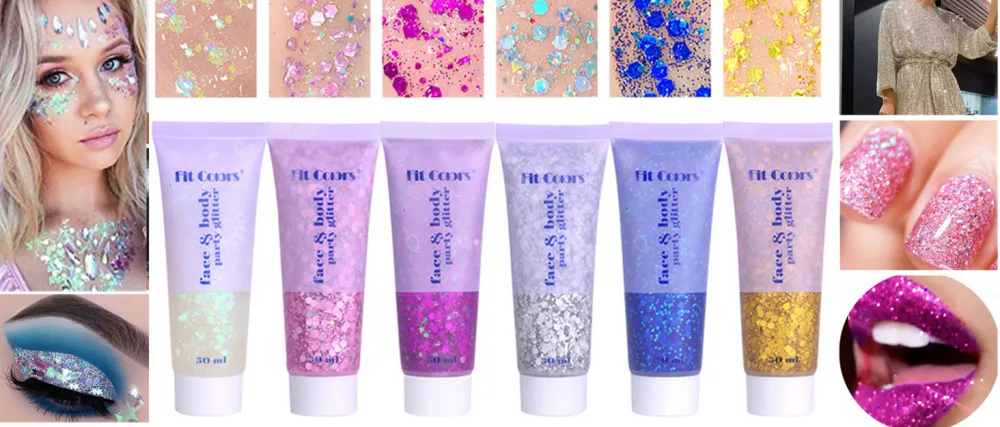 Go Ho 6 PCS Shimmer Cream Eyeshadow Sticks Eye Brightener Stick Highlighting Eyeshadow Stick Soft & Smooth Shimmer Colorful Pencil With Sharpener Easy to Color Eye Makeup Set 2 - body glitter