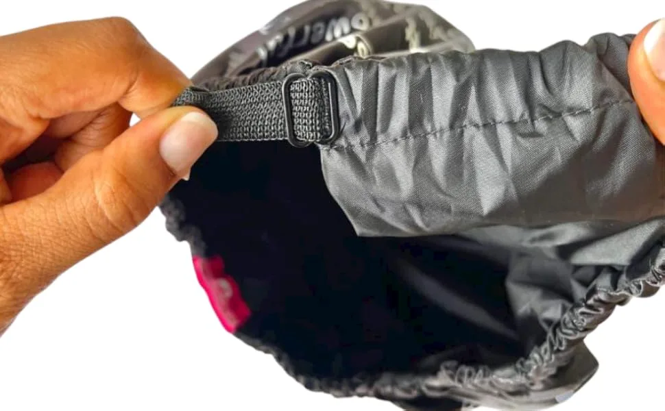 Shower Cap - Extra Large  Black  Satin lined inside  Reversible bonnet  Waterproof outer layer  Adjustable Elastic Strap  Reusable  Washable  Positive Affirmations for Women - Adjustable shower cap