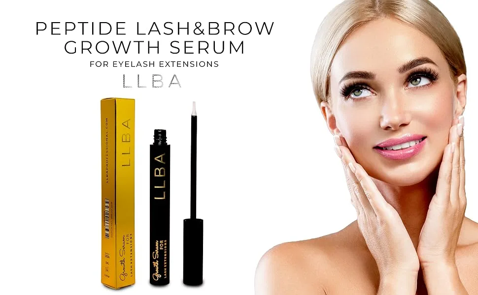 LLBA Growth Serum For Lash Extension | Enhancing Serum for Natural Lashes  Lash Extensions & Eyebrows | Eyelash Serum To Grow Lashes Fuller & Longer Looking Eyelashes (5ml) - LLBA lash serum