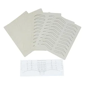 6 Pieces Eyebrow Skin Latex Microblading Practice Skin Practice Sheet with 4pcs Eyebrow Ruler No Ink Needed Practice Skin Double Sided Practice Skin - Practice Tattoo Skins