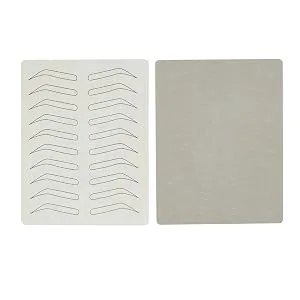 6 Pieces Eyebrow Skin Latex Microblading Practice Skin Practice Sheet with 4pcs Eyebrow Ruler No Ink Needed Practice Skin Double Sided Practice Skin - Practice Tattoo Skins