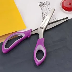 JubileeYarn Professional Grade Pinking Shears - 9.5 Serrated Stainless Steel - Pink & Grey - 1 Pair 1 Pair 9.5 Pink & Grey - scissors
