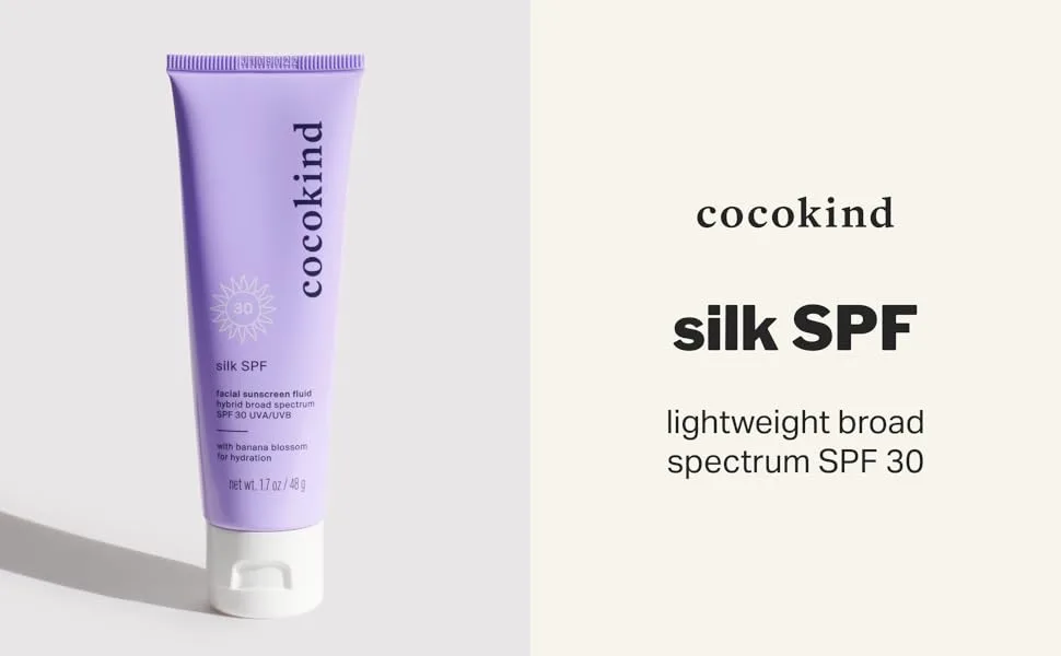 Cocokind Silk SPF  Mineral and Chemical Sunscreen for Face  SPF 30 - silk spf